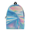 Blue Holographic Print School Backpack