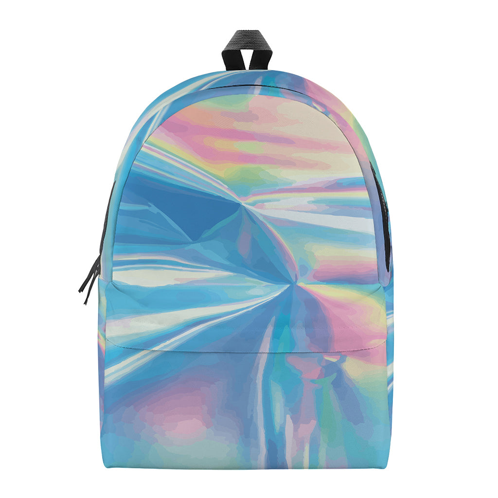 Blue Holographic Print Backpack