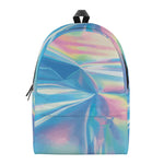 Blue Holographic Print Backpack