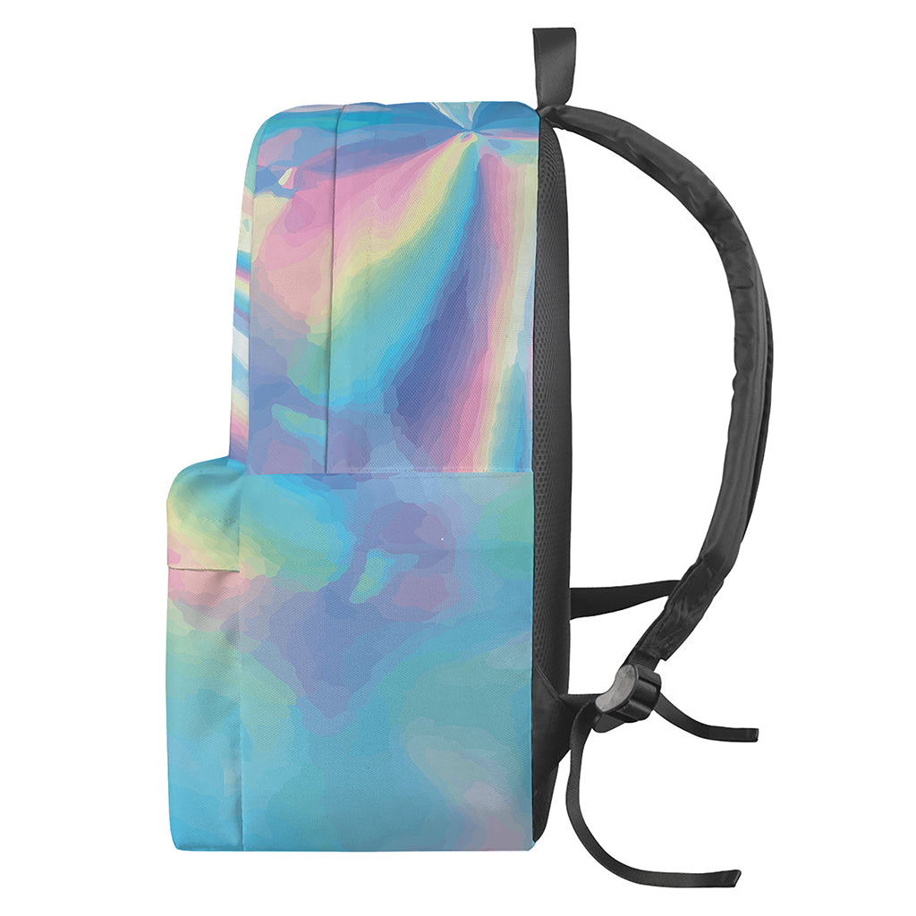 Blue Holographic Print Backpack