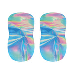 Blue Holographic Print Bar Stool Covers