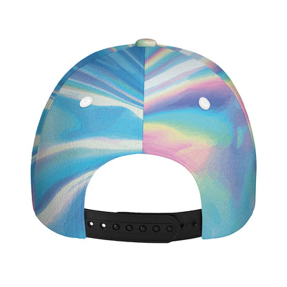 Blue Holographic Print Baseball Cap
