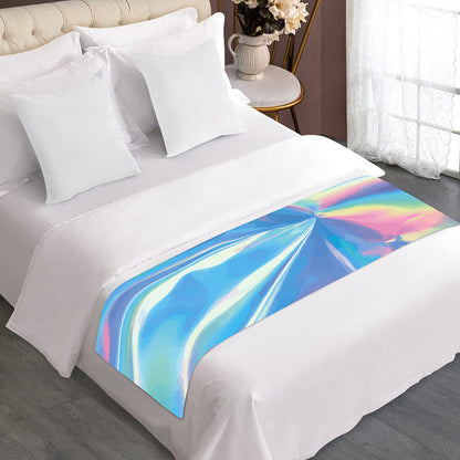 Blue Holographic Print Bed Runner