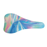 Blue Holographic Print Bicycle Seat Cover
