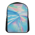 Blue Holographic Print Casual Backpack