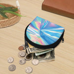 Blue Holographic Print Coin Purse