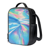 Blue Holographic Print Crossbody Lunch Bag