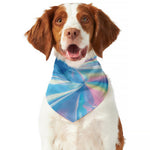 Blue Holographic Print Dog Bandana