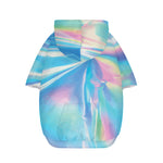 Blue Holographic Print Dog Zip Up Hoodie
