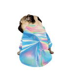 Blue Holographic Print Dog Zip Up Jacket