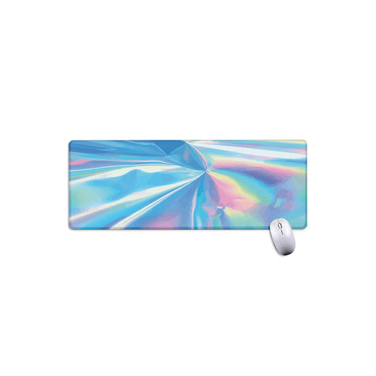 Blue Holographic Print Extended Mouse Pad