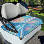 Blue Holographic Print Golf Cart Seat Cover