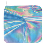 Blue Holographic Print Hand Towel