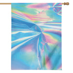 Blue Holographic Print House Flag