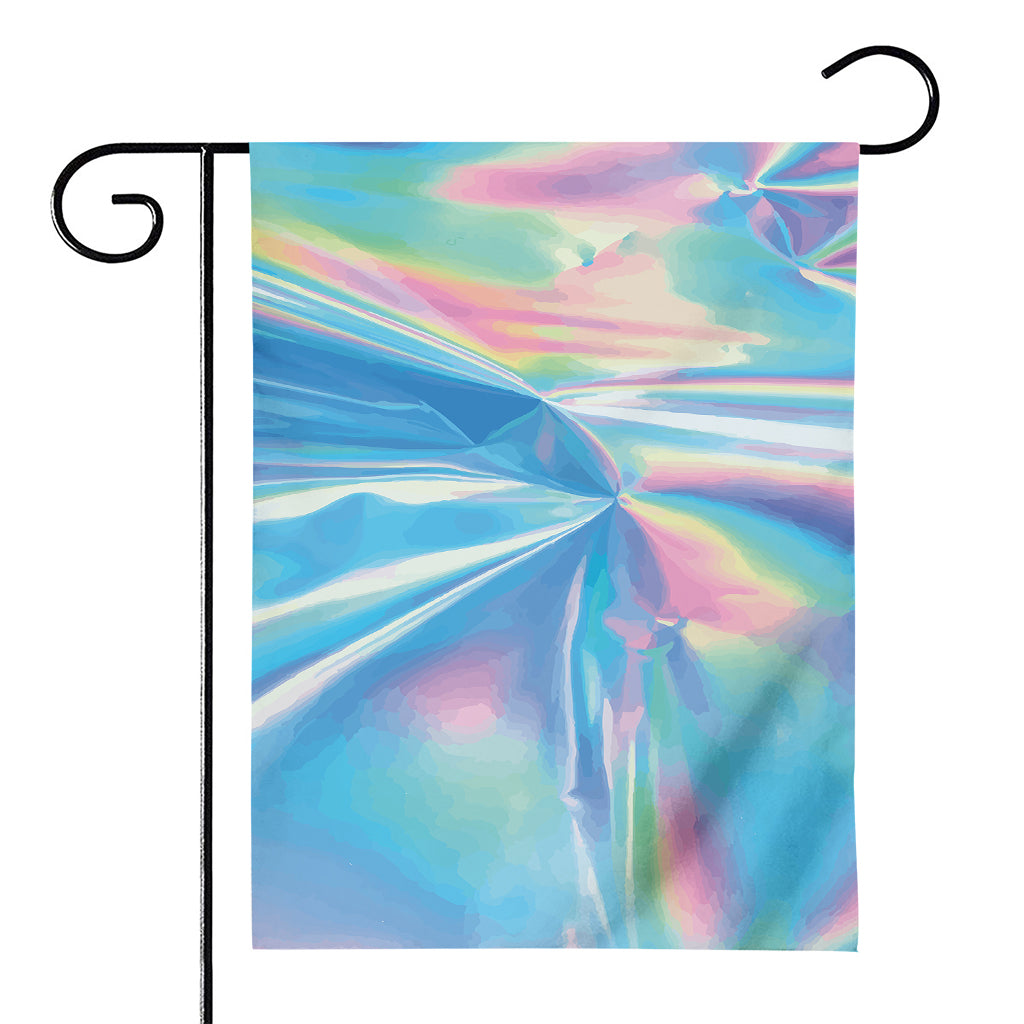 Blue Holographic Print House Flag