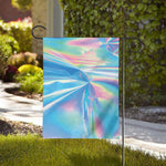 Blue Holographic Print House Flag
