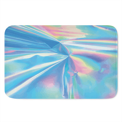 Blue Holographic Print Indoor Door Mat