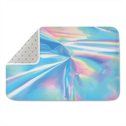 Blue Holographic Print Indoor Door Mat