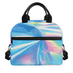 Blue Holographic Print Insulated Lunch Bag