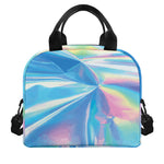 Blue Holographic Print Insulated Lunch Bag