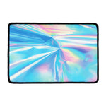 Blue Holographic Print Kitchen Mat