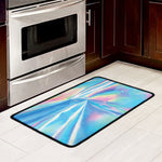 Blue Holographic Print Kitchen Mat
