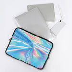 Blue Holographic Print Laptop Sleeve