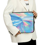 Blue Holographic Print Laptop Sleeve