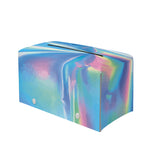Blue Holographic Print Leather Tissue Box Cover