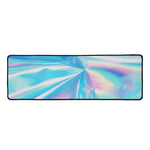 Blue Holographic Print Long Kitchen Mat