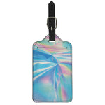 Blue Holographic Print Luggage Tag