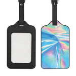 Blue Holographic Print Luggage Tag