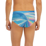 Blue Holographic Print Men's Briefs