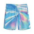 Blue Holographic Print Men's Athletic Shorts