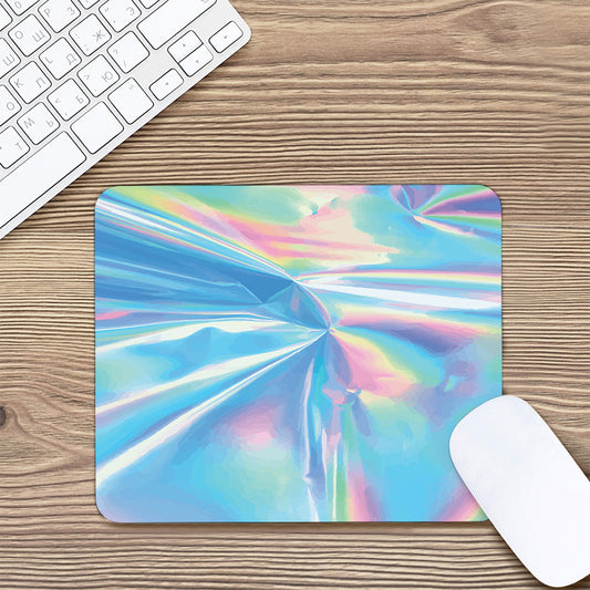 Blue Holographic Print Mouse Pad