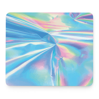 Blue Holographic Print Mouse Pad