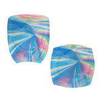 Blue Holographic Print Office Chair Cover