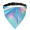 Blue Holographic Print Over The Collar Dog Bandana