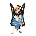 Blue Holographic Print Pet Carrier Backpack