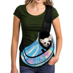 Blue Holographic Print Pet Sling Carrier