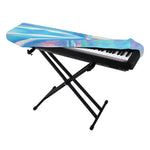 Blue Holographic Print Piano Keyboard Cover