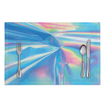 Blue Holographic Print Placemat