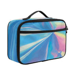 Blue Holographic Print Portable Lunch Bag