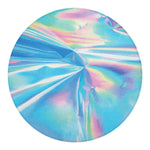 Blue Holographic Print Round Blanket