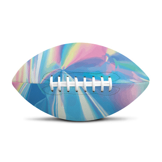 Blue Holographic Print Rugby Ball