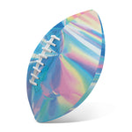 Blue Holographic Print Rugby Ball