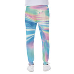 Blue Holographic Print Scuba Joggers