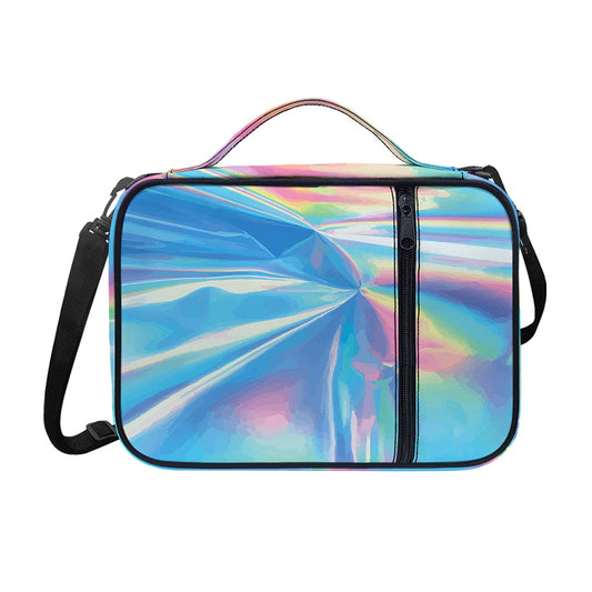 Blue Holographic Print Shoulder Strap Bible Bag