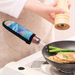 Blue Holographic Print Skillet Handle Cover