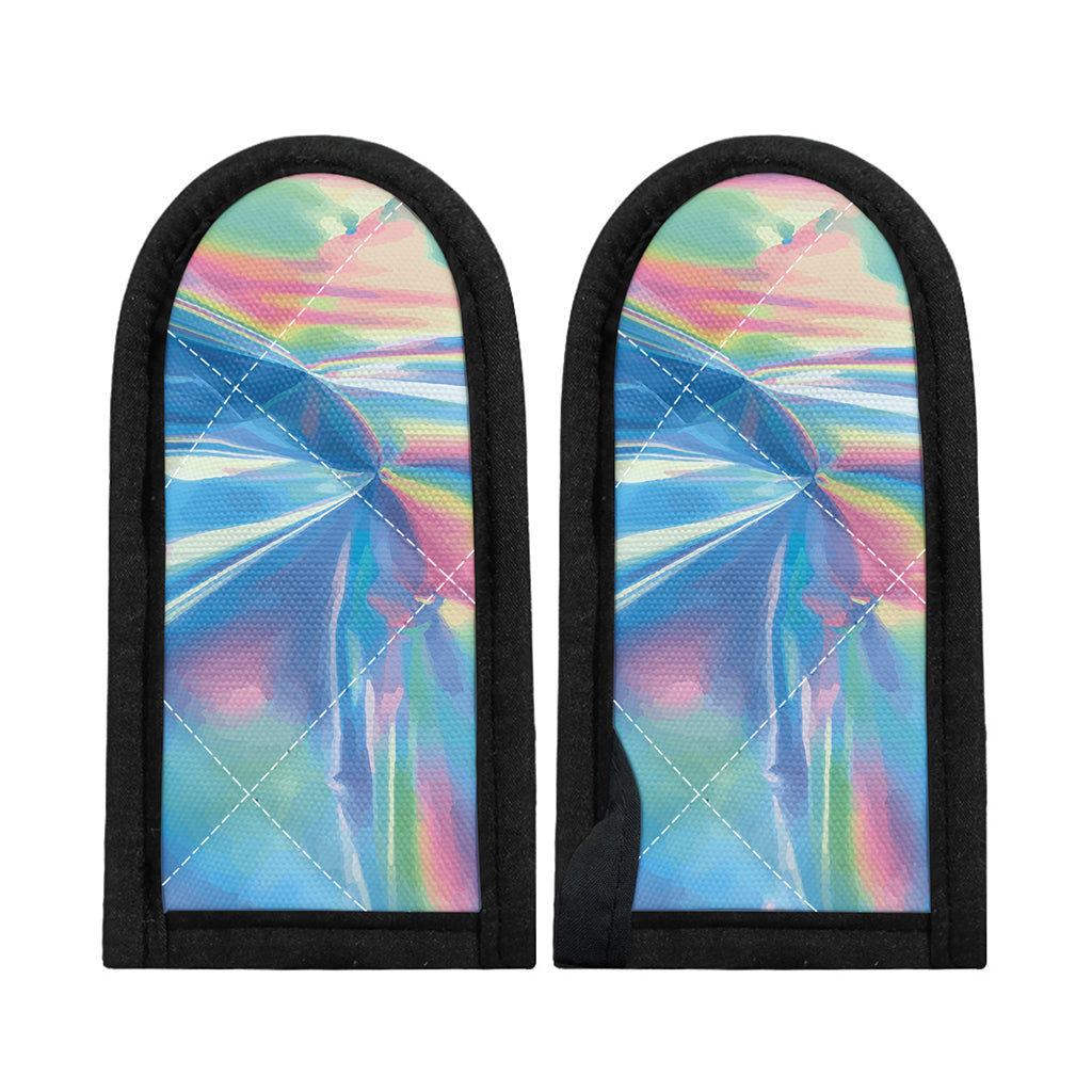 Blue Holographic Print Skillet Handle Cover